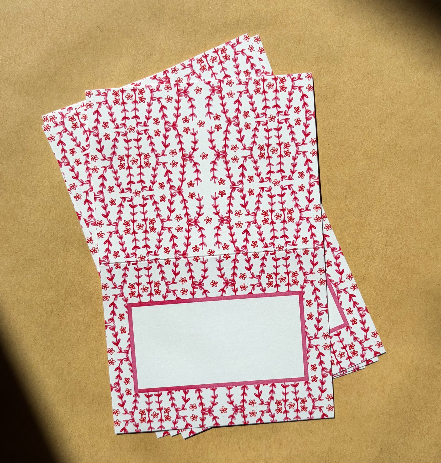 Pink Pattern Place Cards (pack of 12)